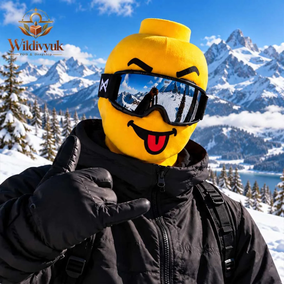 Smiley Ski Mask: Laughs on Every Slope