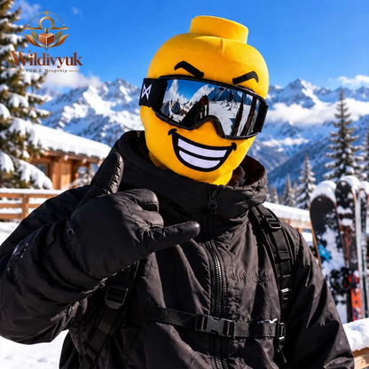 Smiley Ski Mask: Laughs on Every Slope